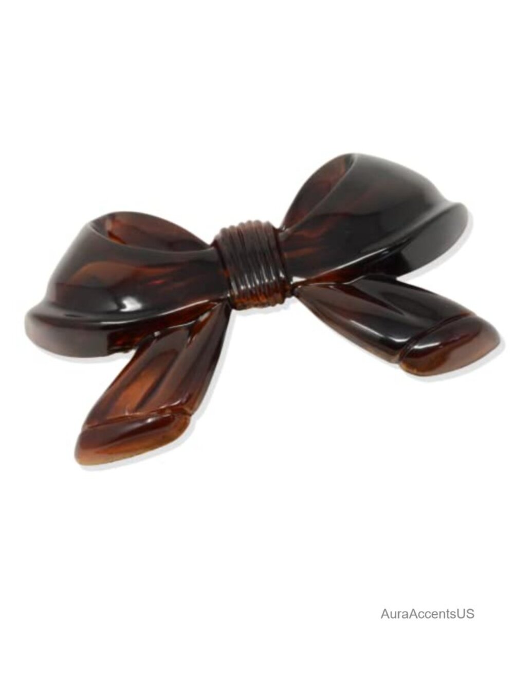French Automatic Hair Barrette Tortoise Cellulose Acetate No-Slip